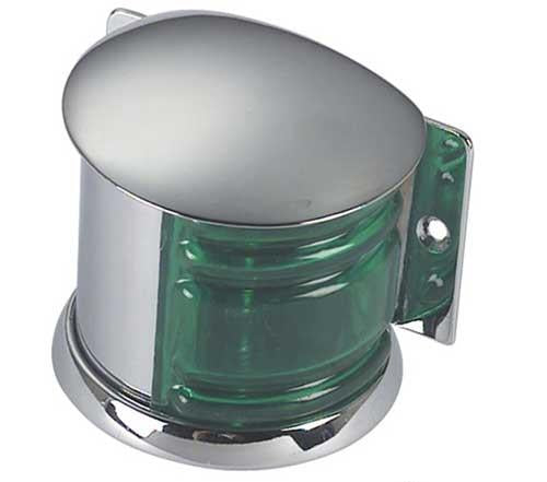 Forresti & Suardi Positionsleuchten Set - Backbord Steuerbord Heck Messing verchromt 12V Steuerbord