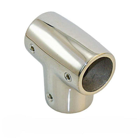 Relingsfuß T-Stück Edelstahl 1.4401 - 60°/90° für Rohr 22mm/25mm 90°