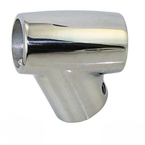 Relingsfuß T-Stück Edelstahl 1.4401 - 60°/90° für Rohr 22mm/25mm 60°
