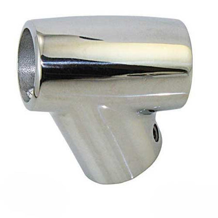 Relingsfuß T-Stück Edelstahl 1.4401 - 60°/90° für Rohr 22mm/25mm 60°