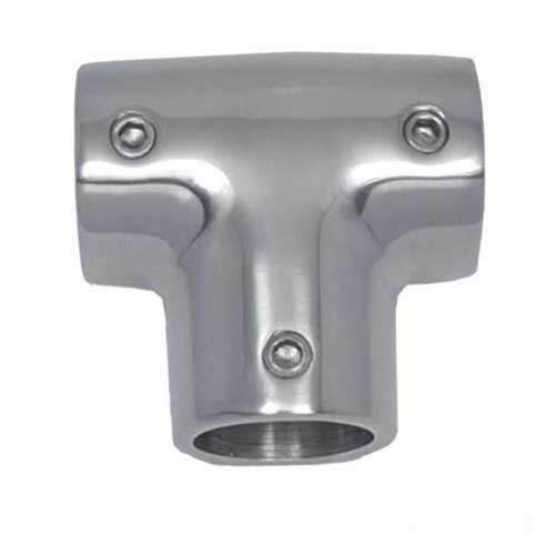 T-Stück 90° Edelstahl - Relingsfuß für Rohr 22mm/25mm