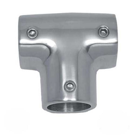T-Stück 90° Edelstahl - Relingsfuß für Rohr 22mm/25mm