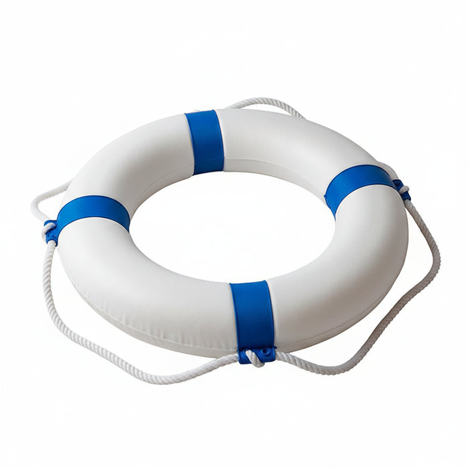 Rettungsring eco Kunststoffschaum – Ø 550/650 mm – Weiß/Rot oder Weiß/Blau blau