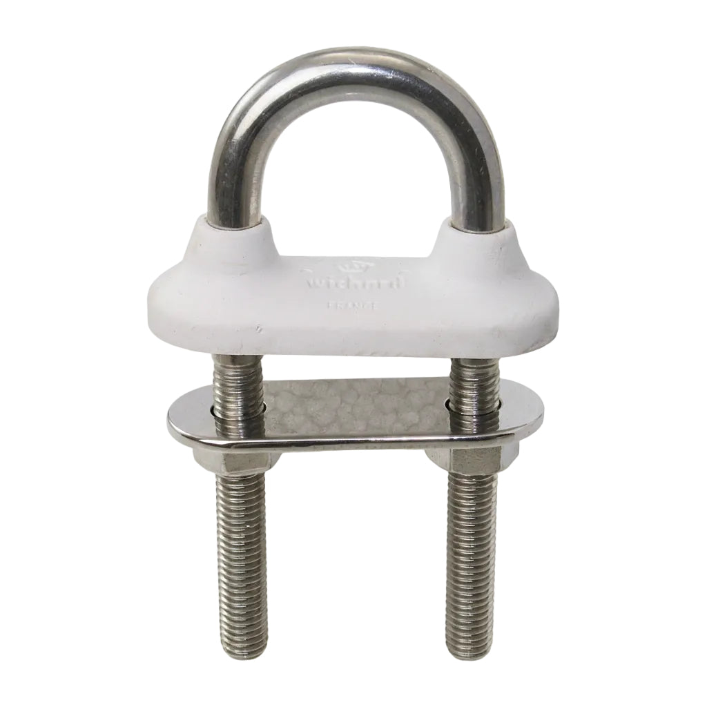 WICHARD U-Bolzen SR6544W aus Edelstahl 1.4567 mit weißem Gummikragen für wasserdichte Montage
