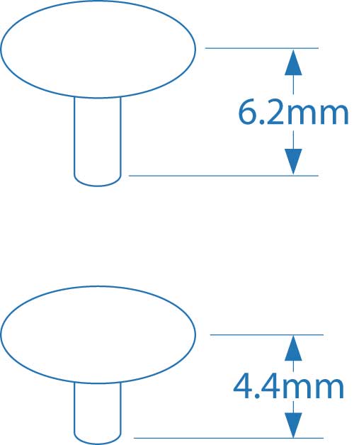 CAF316 Oberteil Edelstahl - Druckknopf in verschiedenen Farben