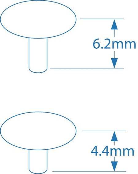 CAF316 Oberteil Edelstahl - Druckknopf in verschiedenen Farben