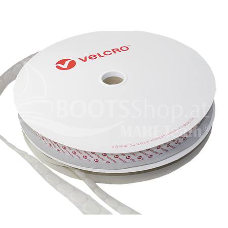 VELCRO® VELCOIN® Klebepunkte selbstklebend 19mm weiß - 1120 Stück Flausch