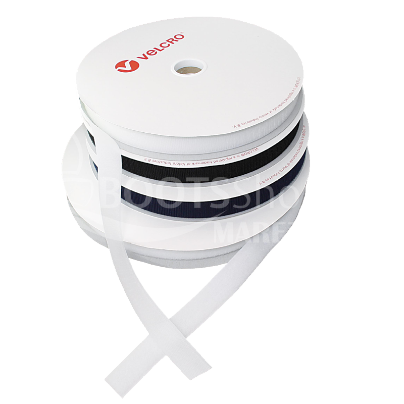 VELCRO® Klettband selbstklebend 20-50mm weiß & schwarz - Polyamid 25m Flausch