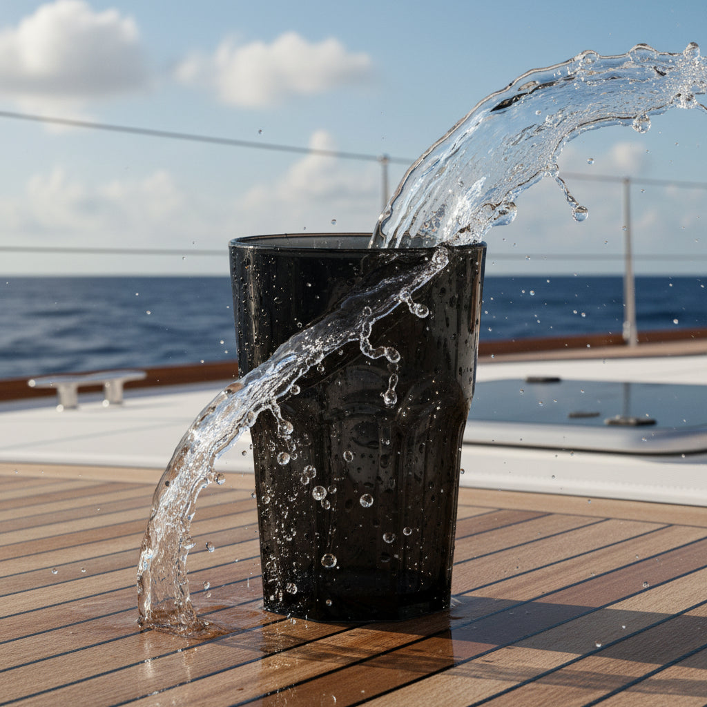 Limoglas schwarz Polycarbonat 119mm - Wasserglas spülmaschinenfest MW1016