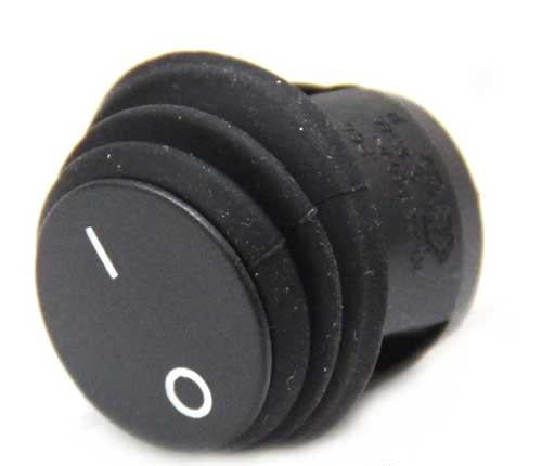 Wippschalter rund 12/24V 10A 25mm IP65 - ohne LED / LED grün / LED rot keine