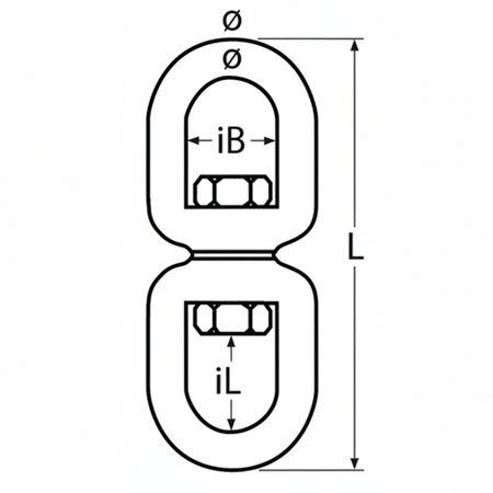 Wirbel Auge-Auge - Edelstahl A4-AISI 316