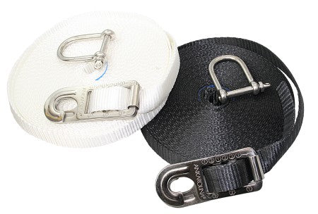 SAFEOLINA Streckgurt-Set Jackline mit Schäkel PES 12m weiß