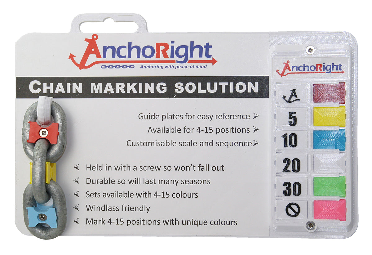 ANCHORIGHT Kettenmarker blau AOC06BL – Kettenmarkierung für 6 mm Ankerkette