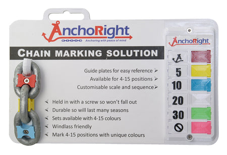 ANCHORIGHT Kettenmarker blau AOC06BL – Kettenmarkierung für 6 mm Ankerkette