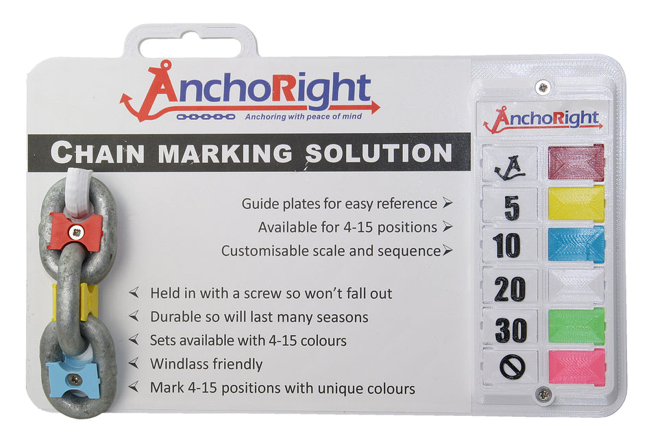 ANCHORIGHT Kettenmarker blau AOC06BL – Kettenmarkierung für 6 mm Ankerkette