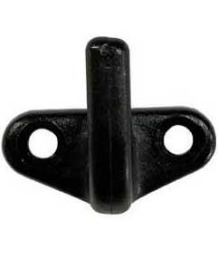 KUNSTSTOFFHAKEN STANDARD QUER - Robuster Haken mit 2-Loch-Bohrung in Weiß oder Schwarz Schwarz