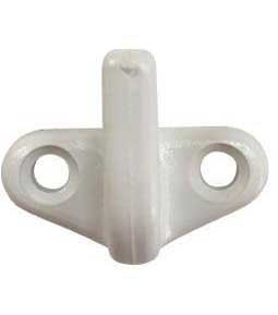 KUNSTSTOFFHAKEN STANDARD QUER - Robuster Haken mit 2-Loch-Bohrung in Weiß oder Schwarz Weiß