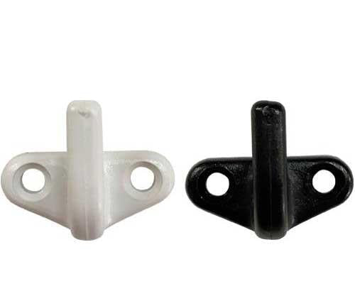 KUNSTSTOFFHAKEN STANDARD QUER - Robuster Haken mit 2-Loch-Bohrung in Weiß oder Schwarz