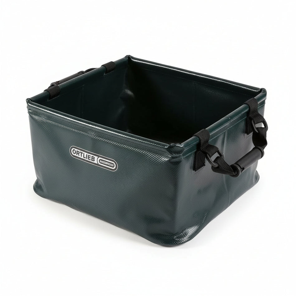 Ortlieb Faltwanne stabile Faltschüssel mit Tragegriffen aus Nylongurtband, PVC-beschichtetes Polyestergewebe, standfest und flach zusammenlegbar
