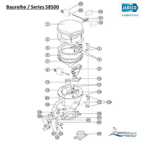 Jabsco 58542-1000 Zahnriemensatz für Lite Flush 58500