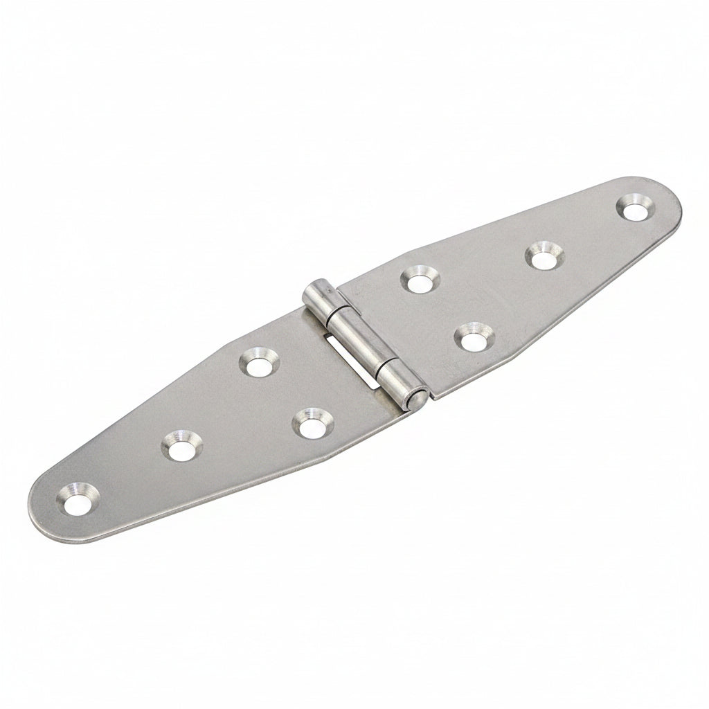 Edelstahl-Scharnier AV 10046160 - 80×80 mm, Edelstahl 1.4301 matt geschliffen, mit vernietetem Stift