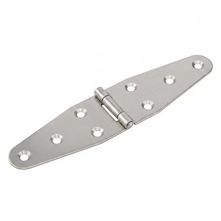 Edelstahl-Scharnier AV 10046160 - 80×80 mm, Edelstahl 1.4301 matt geschliffen, mit vernietetem Stift
