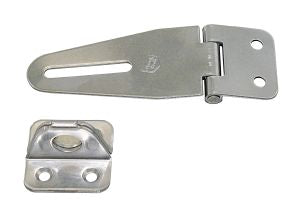 Überfallscharnier mit Augplatte Edelstahl A2 matt - Boot