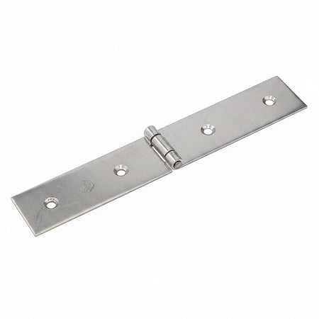 Edelstahl-Scharnier AV 10096200 - 100×100 mm, Edelstahl 1.4301 matt geschliffen, mit vernietetem Stift