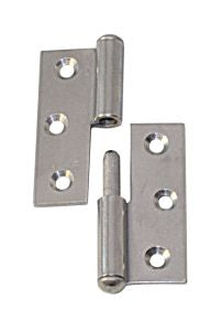 Türscharnier gestanzt aushebbar A2 Edelstahl 40x50x1,5mm