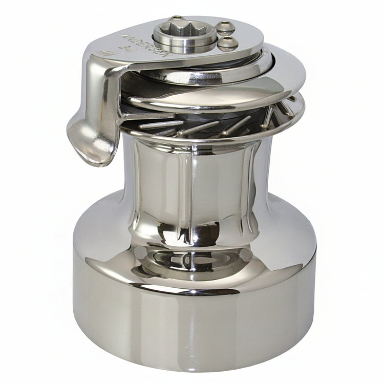 Andersen Winsch FS Typ 34ST – selbstholende Edelstahl-Winsch, poliert, Seitenansicht
