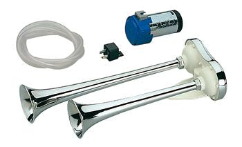 MARCO Doppelhorn Kompressor 12V 111dB Kunststoff verchromt 390mm