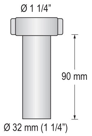 BARKA Waschbecken-Auslass Zubehör 1 1/4" und 1 1/2" Kunststoff 1 1 4" gerades Rohr