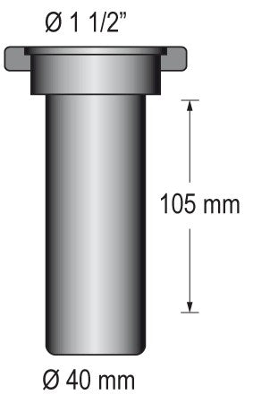 BARKA Waschbecken-Auslass Zubehör 1 1/4" und 1 1/2" Kunststoff 1 1 2" gerades Rohr