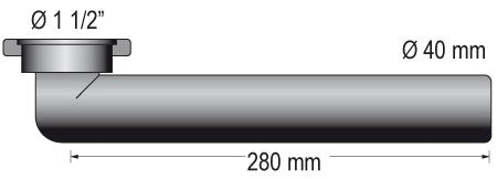 BARKA Waschbecken-Auslass Zubehör 1 1/4" und 1 1/2" Kunststoff 1 1 2" 90° Winkel