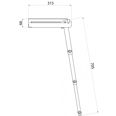 Teleskop-Badeleiter unter Plattform A4 3-stufig