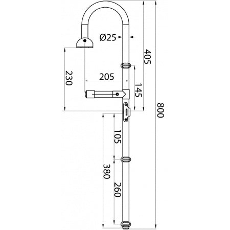 Badeleiter mit Handlauf, klappbar A4 3-stufig