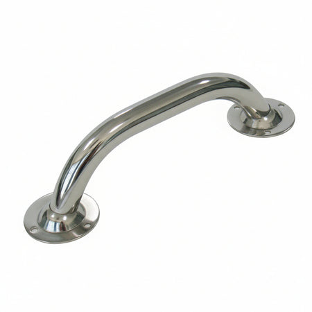 Handlauf Edelstahl A4 mit Grundplatte - 22mm Rohrdurchmesser, polierte Oberfläche
