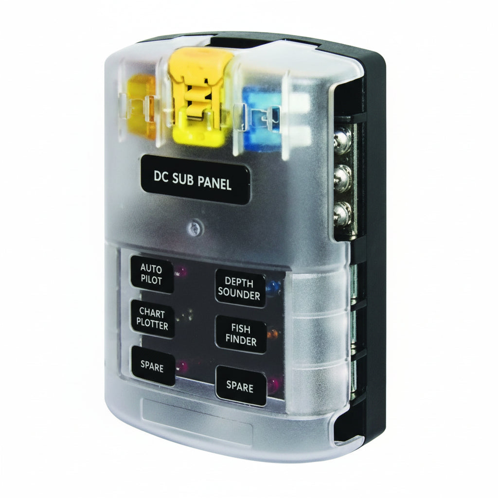 Philippi ATQ Sicherungshalter 6-fach mit/ohne Massesammler mit Minusanschluss