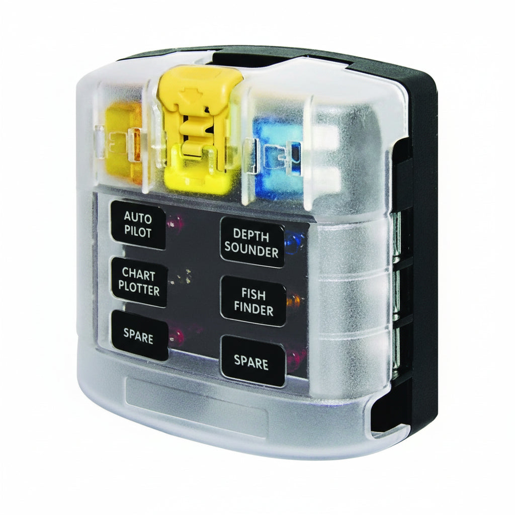 Philippi ATQ Sicherungshalter 6-fach mit/ohne Massesammler ohne Minusanschluss