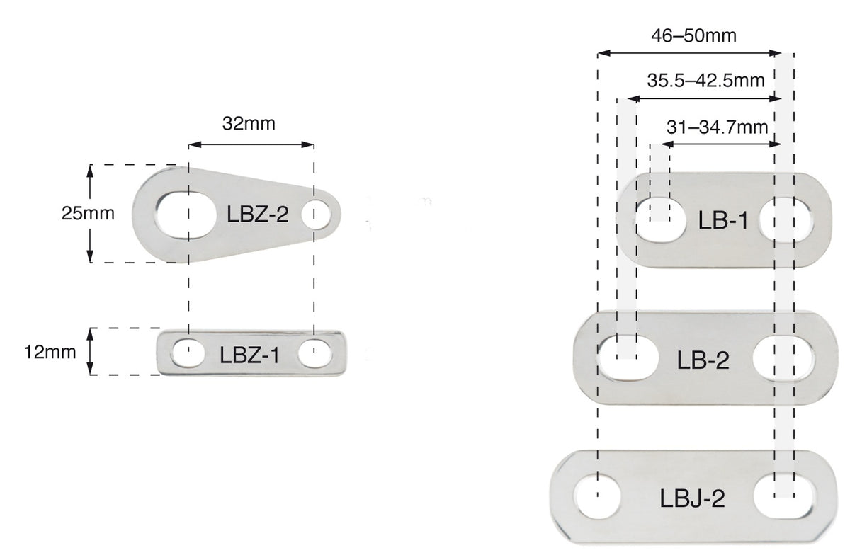 BEP Verbindungsplatte Z-Link LBZ-2 650A - Für Pin 8/10mm 32mm - PRO INSTALLER