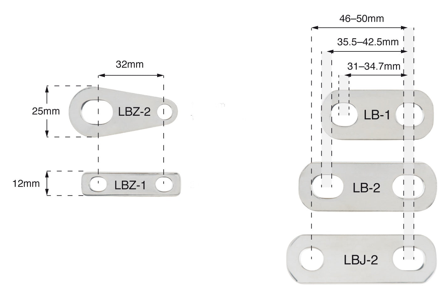 BEP Verbindungsplatte Z-Link LBZ-2 650A - Für Pin 8/10mm 32mm - PRO INSTALLER