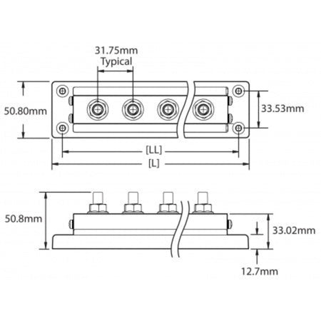 Blue Sea Systems PowerBar 600A Sammelschiene – BS2104 / BS2107