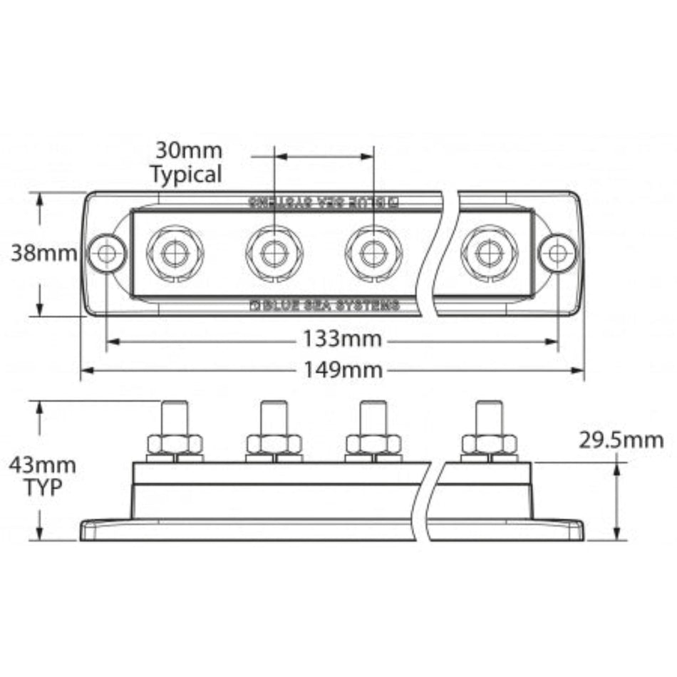 Blue Sea Systems MaxiBus 250A Sammelschiene – BS2127