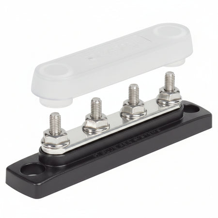 Blue Sea Systems MiniBus BS2315 100A Sammelschiene mit 4 Bolzen und transparentem Isolierdeckel
