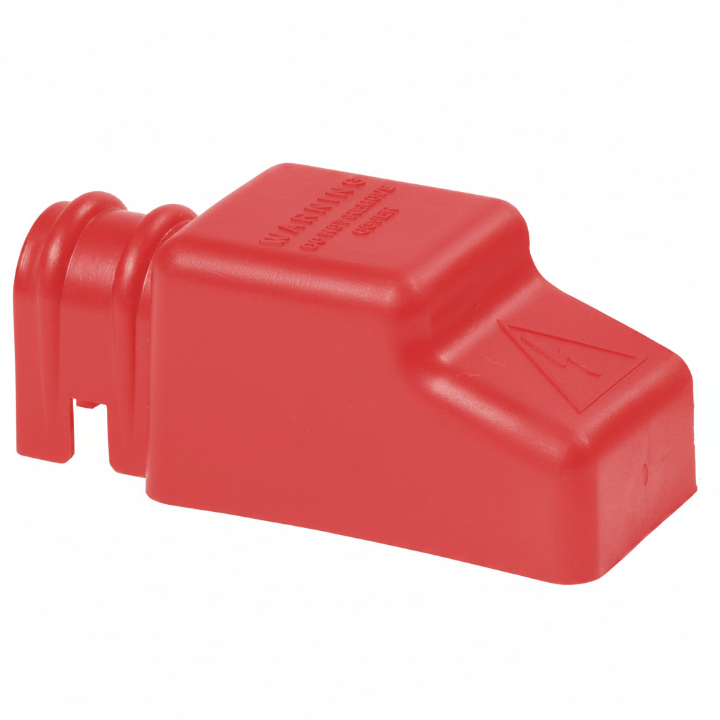 Blue Sea Systems Quadratische CableCap-Isolator BS4019-B10 – rot, 50 mm², Doppelpol-Batterieklemme
