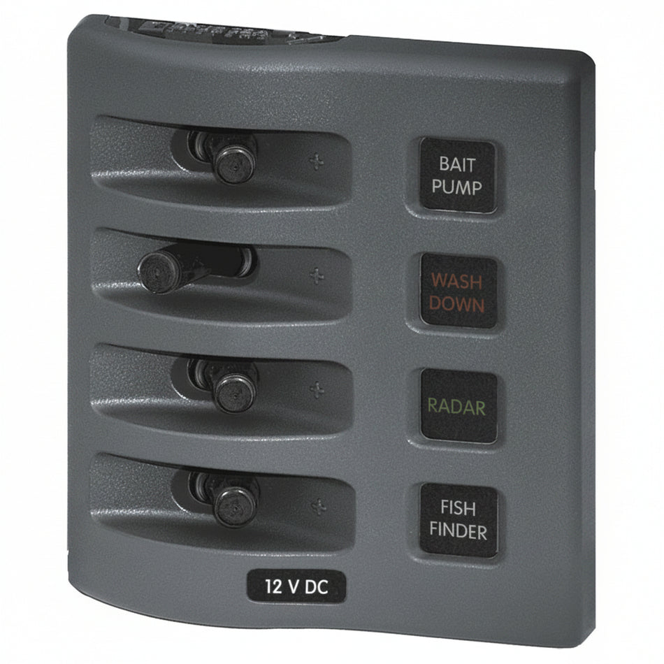 Blue Sea Systems WeatherDeck ATC Schaltpaneel – IP67, 12V, für Innen und Außen BS4304