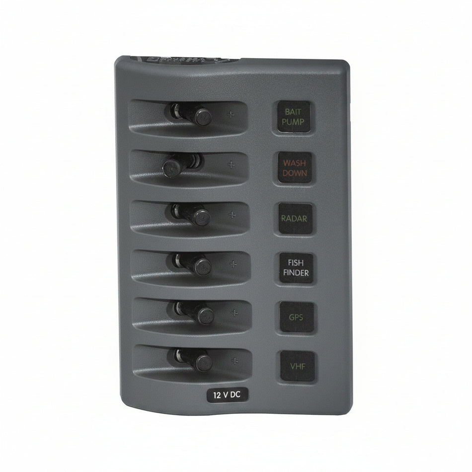 Blue Sea Systems WeatherDeck ATC Schaltpaneel – IP67, 12V, für Innen und Außen BS4306