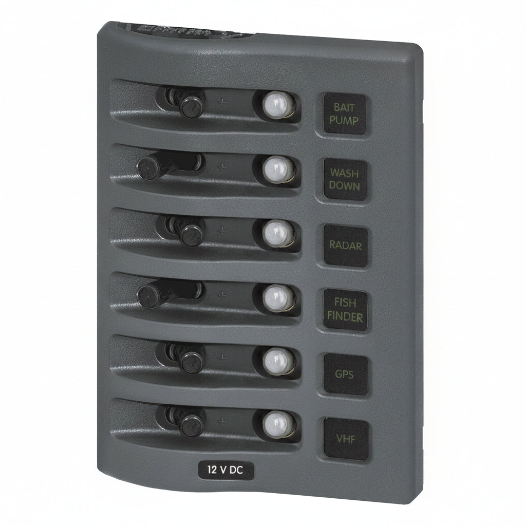 Blue Sea Systems WeatherDeck CLB Schaltpaneel 12V DC – 6- und 8-fach BS4376