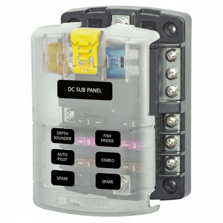 Blue Sea Systems ST-Blade Sicherungsblock mit gemeinsamer Stromquelle – 6- und 12-fach BS5025