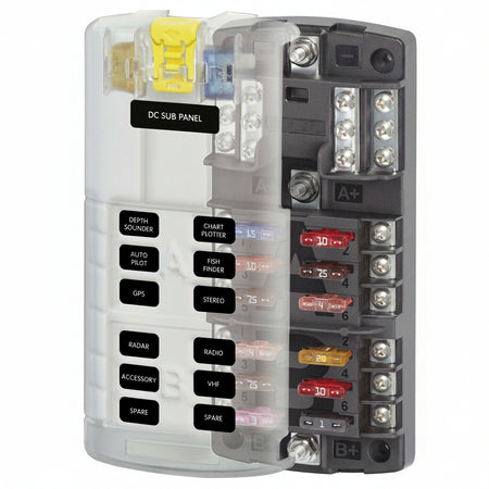 Blue Sea Systems ST-Blade Split-Bus Sicherungsblock 12-fach 100A – BS5032